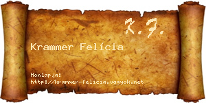 Krammer Felícia névjegykártya